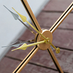 Часы настенные зеркальные с золотым металлическим циферблатом Mirror Tower Clock варинант исполнения - 3 | Loft Concept в Тюмени