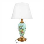 Настольная лампа голубая с изображением птиц Slip Away варинант исполнения - 1 | Loft Concept в Тюмени