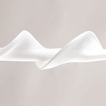 Люстра горизонтальная с волнистым белым плафоном Golden Swirl варинант исполнения - 5 | Loft Concept в Тюмени