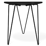 Стол журнальный с круглой столешницей из стекла Gold and Black Marble варинант исполнения - 4 | Loft Concept в Тюмени