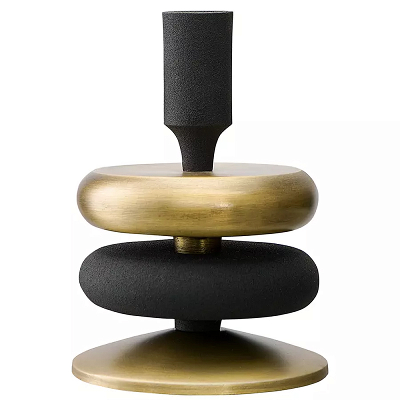 Подсвечник фигурный Candlestick Stylish Accent Черный Латунь в Тюмени | Loft Concept 