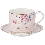 Чайный набор из фарфора с цветочным принтом на 6 персон 12 предметов Flower Porcelain Collection варинант исполнения - 1 | Loft Concept в Тюмени