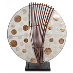 Настольная лампа из перламутра и дерева на подставке Indonesian Round Shell варинант исполнения - 1 | Loft Concept в Тюмени