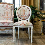 Стул из массива бука бежевый с растительным орнаментом Raffael Angel Beige Chair варинант исполнения - 6 | Loft Concept в Тюмени