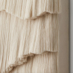 Светло-Бежевое Панно из нитей White Landscape Wall Hanging варинант исполнения - 3 | Loft Concept в Тюмени