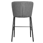 Стул барный серый с широкой закругленной спинкой Bar Chair Gray варинант исполнения - 4 | Loft Concept в Тюмени