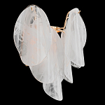 Бра из полупрозрачных овальных лепестков из стекла с металлическим основанием золотого цвета Nazaire Glass Lighting варинант исполнения - 1 | Loft Concept в Тюмени