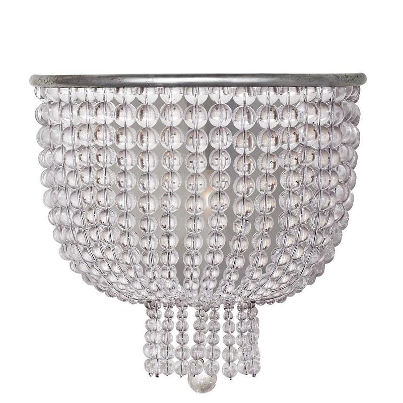 Бра JACQUELINE CLEAR SCONCE Прозрачный Латунь Серебряный Бра JACQUELINE CLEAR SCONCE Прозрачный Латунь Серебряный в Тюмени | Loft Concept