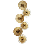 Бра с 6-ю плафонами в форме диска из рельефного коричневого стекла Decorative Six Glass Discs Wall Lamp варинант исполнения - 1 | Loft Concept в Тюмени
