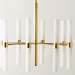 Люстра золотая с 16-ю тонкими цилиндрическими плафонами Shoulders варинант исполнения - 1 | Loft Concept в Тюмени
