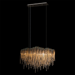 Люстра подвесная с металлическими цепочками и изогнутыми металлическими дугами 72 см Atlantis Chain варинант исполнения - 3 | Loft Concept в Тюмени