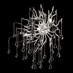 Бра с лучеобразным основанием и подвесками из прозрачного стекла в виде длинных капель Droplet Chandelier варинант исполнения - 12 | Loft Concept в Тюмени