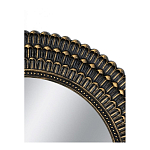 Зеркало круглое с текстурированным дизайном рамы Helios варинант исполнения - 4 | Loft Concept в Тюмени