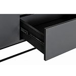 ТВ-тумба цвета графит с  2-мя дверцами и ящиком Strict Lines варинант исполнения - 4 | Loft Concept в Тюмени