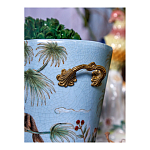 Кашпо из голубого фарфора с бронзовыми элементами Blue Garden варинант исполнения - 6 | Loft Concept в Тюмени