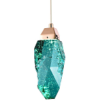 Подвесной светильник Soar Hanging Lamp Brass Emerald Изумрудный варинант исполнения - 1 | Loft Concept в Тюмени