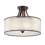 Потолочный светильник с двойным цилиндрическим плафоном из белого стекла и прозрачной органзы Kichler варинант исполнения - 17 | Loft Concept в Тюмени