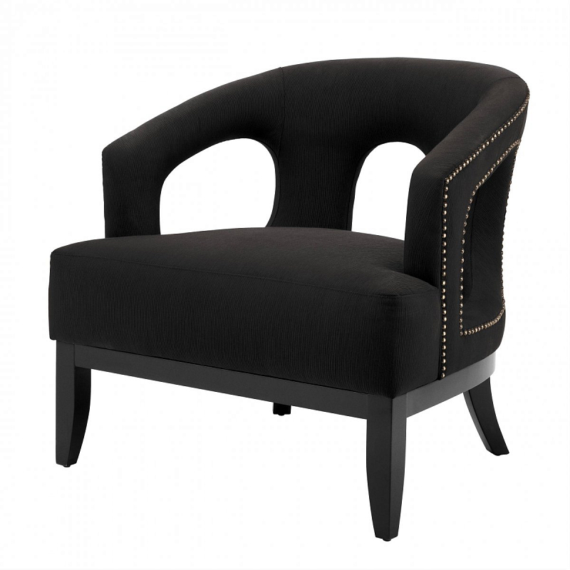 Кресло Eichholtz Chair Adam Black Черный Латунь Античная полированная Кресло Eichholtz Chair Adam Black Черный Латунь Античная полированная в Тюмени | Loft Concept