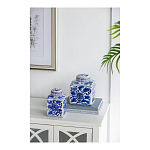 Ваза с крышкой в китайском стиле Oriental Blue & White Ornament Vases варинант исполнения - 4 | Loft Concept в Тюмени