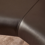 Кушетка с деревянным каркасом и сиденьем из коричневой натуральной кожи Moon Walnut Furniture варинант исполнения - 2 | Loft Concept в Тюмени