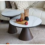 Столик журнальный круглый на конусовидном металлическом основании Sustainability варинант исполнения - 2 | Loft Concept в Тюмени