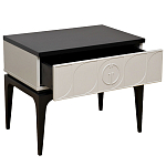 Тумбочка прикроватная с ящиком черно-серого цвета Noble Nightstand варинант исполнения - 2 | Loft Concept в Тюмени