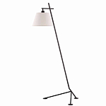 Торшер с черным наклонным корпусом и конусовидным абажуром Black Tripod варинант исполнения - 4 | Loft Concept в Тюмени