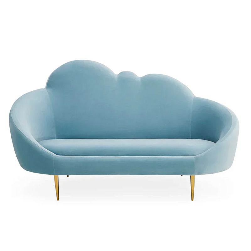 Уникальный детский диван Soft Cloud двухместный Голубой Золотой Уникальный детский диван Soft Cloud двухместный Голубой Золотой в Тюмени | Loft Concept