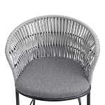 Стул барный с декоративным плетением на спинке и подлокотниках Chair Weave варинант исполнения - 5 | Loft Concept в Тюмени