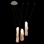 Подвесной светильник белого цвета с 3-мя изогнутыми плафонами Flow Loop варинант исполнения - 3 | Loft Concept в Тюмени