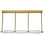 Линейная люстра Celestin Spheres Brass Linear Chandelier варинант исполнения - 1 | Loft Concept в Тюмени