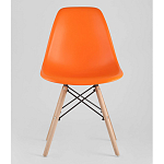 Пластиковый стул на ножках из массива бука Eames Orange варинант исполнения - 4 | Loft Concept в Тюмени