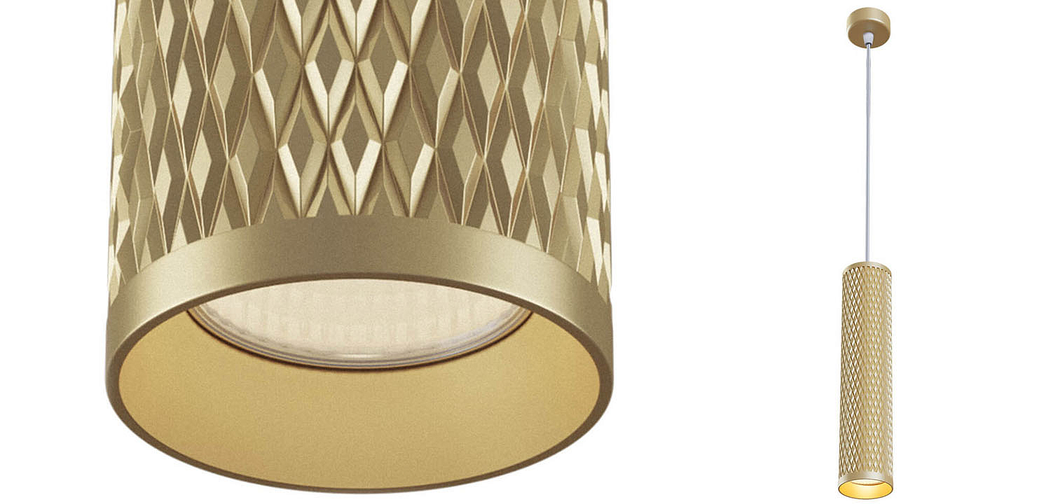 Подвесной светильник Trumpet tube gold rhombus Подвесной светильник Trumpet tube gold rhombus - Loft-Concept в Тюмени