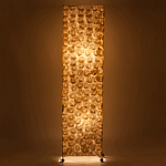 Торшер из перламутра на металлическом каркасе Indonesian Tower 3 варинант исполнения - 4 | Loft Concept в Тюмени