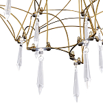 Потолочный светильник с тонкой металлической конструкцией цвета золото Quasar варинант исполнения - 4 | Loft Concept в Тюмени