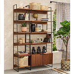 Стеллаж из орехового дерева Olson Rack варинант исполнения - 6 | Loft Concept в Тюмени