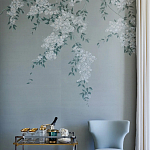 Обои ручная роспись Jasmine Standard colourway on Wood Ash slub silk варинант исполнения - 2 | Loft Concept в Тюмени