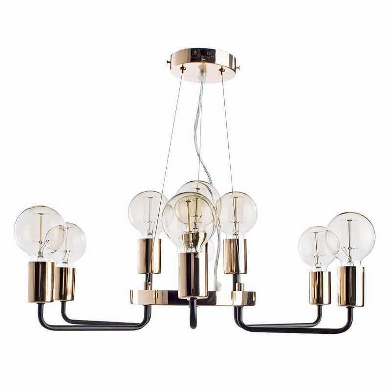 Люстра Loft Industrial Glossy Gold Черный Глянцевое золото Люстра Loft Industrial Glossy Gold Черный Глянцевое золото в Тюмени | Loft Concept