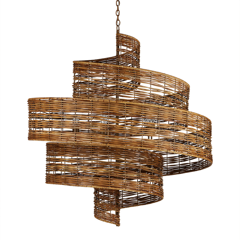 Люстра фактурная в виде спирали Enveloping Art Коричневый в Тюмени | Loft Concept 