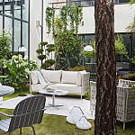 Диван садовый с плетеными ремешками и спинкой  Kleo варинант исполнения - 8 | Loft Concept в Тюмени