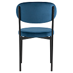 Стул с круглым сиденьем на металлическом основании ALFIE CHAIR Blue варинант исполнения - 3 | Loft Concept в Тюмени