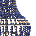 Люстра каплевидной формы декорированная синими и золотыми бусинами Blue Beads варинант исполнения - 1 | Loft Concept в Тюмени