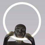 Торшер черная статуэтка Statue In The Clouds Floor Lamp варинант исполнения - 3 | Loft Concept в Тюмени