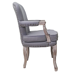 Кресло Aubrey Classical Armchair grey flax варинант исполнения - 1 | Loft Concept в Тюмени