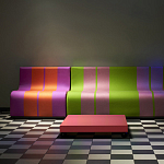 Дизайнерский кофейный стол на круглых ножках Poltronova T02 Pink Coffee Table варинант исполнения - 6 | Loft Concept в Тюмени