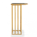 Консоль с чёрной столешницей и золотым фигурным основанием Cosmo варинант исполнения - 3 | Loft Concept в Тюмени