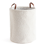 Корзина для белья из ткани букле Boucle Organizers Round варинант исполнения - 1 | Loft Concept в Тюмени
