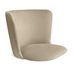 Барный стул со спинкой на 4-х коричневых ножках Бежевый Велюр Ava Charm варинант исполнения - 2 | Loft Concept в Тюмени