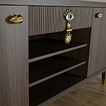 Комод-буфет Elsa Dreams Walnut с открытыми полками   варинант исполнения - 2 | Loft Concept в Тюмени