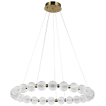 Светодиодная кольцевая люстра с круглыми плафонами Crystal Globule Chandelier варинант исполнения - 4 | Loft Concept в Тюмени